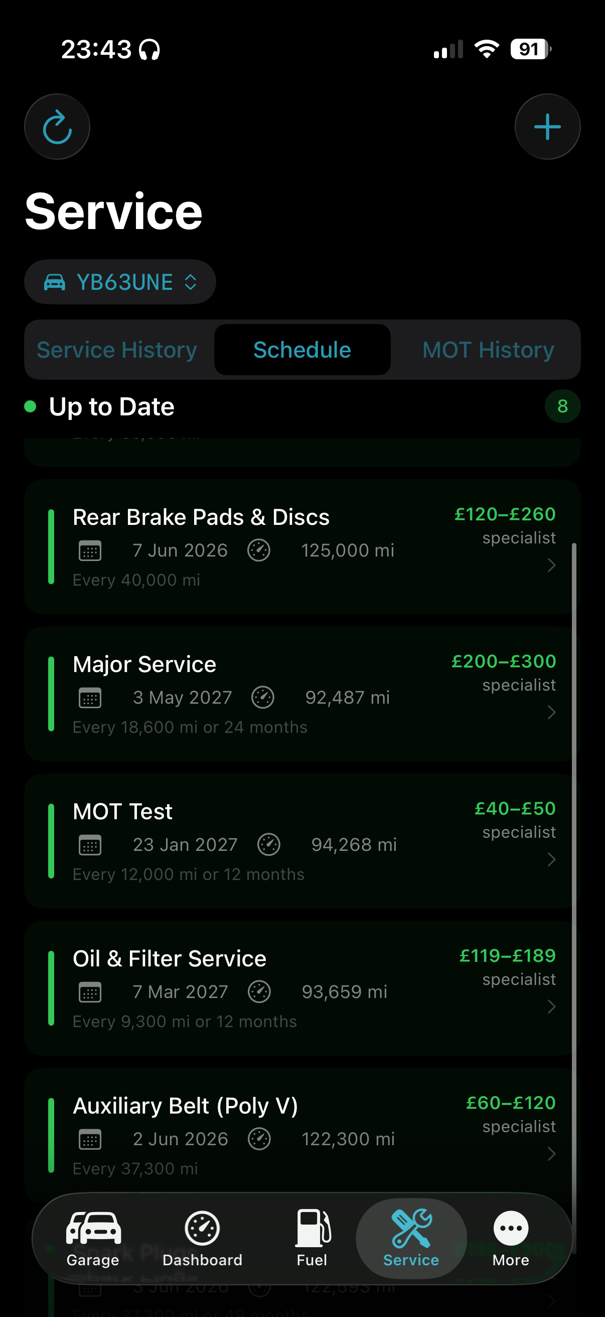 Maintenance Schedule